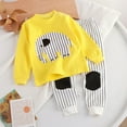 thumbnail image 2 of Tisuna Girls Fall Pajamas Set Kids Loose Long Sleeve Crew Neck Animals Print Tops And Pants Sleepwear Children'S 2 Pieces Homewear Clothing Set Size 2-3 Years, 2 of 4