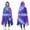 Purple Blue Tie, variant on Wearable Blanket,Colorful Rainbow Tie Dye Spiral Pattern Hooded Wearable Flannel Blanket for Adults & Teens,Winter Poncho Shawl Wrap Cape Cozy Anti-Pill,50"x60"