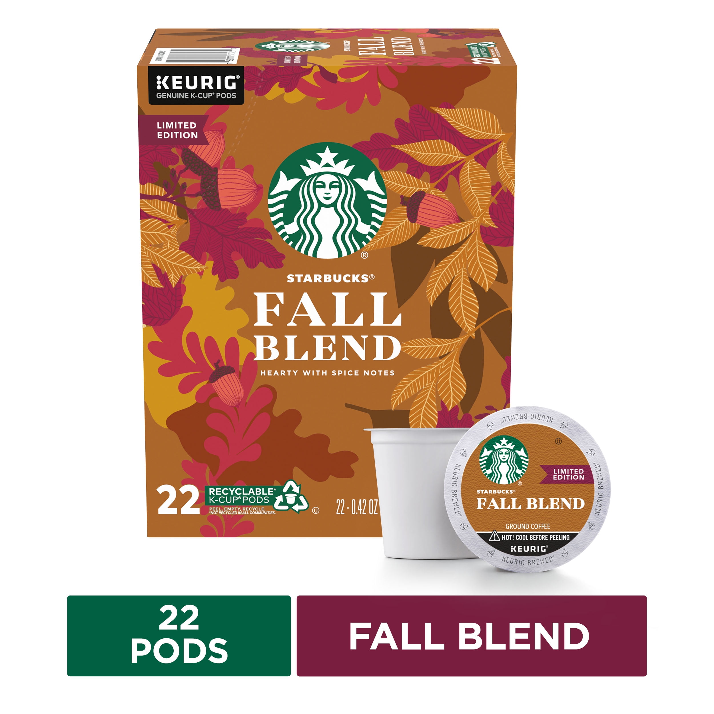 Starbucks Medium Roast K Cup Coffee Pods Fall Blend For Keurig starbucks-fall-blend-reviews-abillion