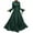Dark Green, variant on ZANZEA Women Ruffles Flare Long Sleeve O-Neck Solid Irregular Hem Muslim Casual Party Maxi Long Dress