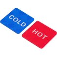 thumbnail image 1 of PATIKIL Self Stick Hot/Cold Water Label, 2 Pairs/4 Pack Acrylic Square Sticker Signs for Faucets Sinks, Red/Blue, 1 of 6