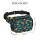 thumbnail image 4 of Balery Colorful Dinosaur Mochila Cinturón para Mujeres y Hombres, Bolsa de Cintura Impermeable de Doble Capa con Correa, 4 of 9
