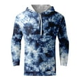 thumbnail image 4 of Men Hoodie Fall Loose Lightweight Tie Dye Print Long Sleeve Drawstring Hoodie with Pocket Athleisure Oversized Sweatshirt, 4 of 5