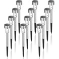 thumbnail image 1 of 12 Pack Solar Lights Outdoor Waterproof Stainless Steel LED Solar Pathway Lights Outdoor Solar Lights for Patio Lawn Yard and Landscape Warm White, 1 of 5