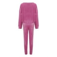 thumbnail image 6 of MSJUHEG Knit Sets Two Piece Women,Knit Lounge Sets for Women,Knit Matching Set,Two Piece Sets for Women,Fall/Winter Two Long Sleeved Hoodie And Sweatpants Suit,Lounge Sets for Women Hot Pink XL, 6 of 7