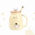thumbnail image 1 of Taza de cerámica con diseño de gato lindo - Taza de café de 12 oz for amantes de los gatos, 1 of 2