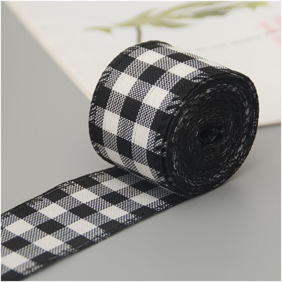 Christmas Bows For Gift Wrapping,Wrap Ribbon,Decorative Ribbon,Stain Wrap Ribbon Christmas Day Decorative Ribbon Imitation Hemp Wire Edge Linen Ribbon for Christmas Craft Festival Party Supply