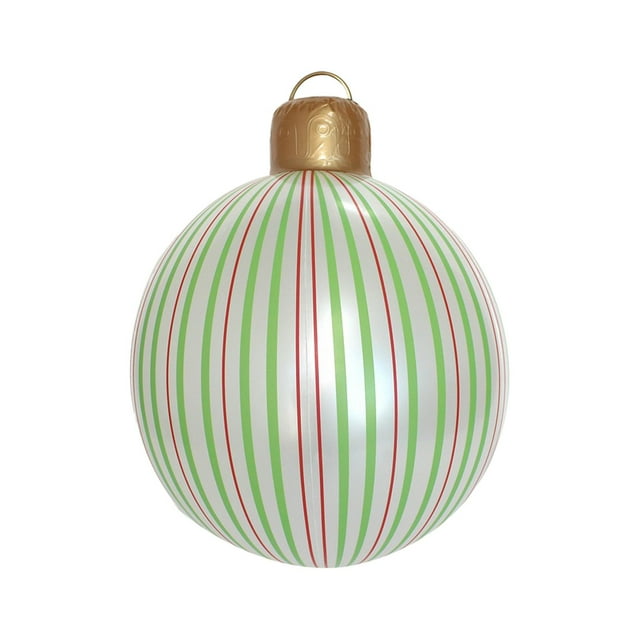 Rongfmy Boule de Noël Gonflable Ornement Boule de Noël Décor Décoratif Fête Vert