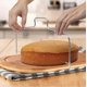 thumbnail image 2 of Cortador y nivelador de pasteles de 1 capa ajustable para hornear, acero inoxidable, nivelador cortador de pasteles de capa plateada,, 2 of 5
