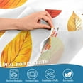 thumbnail image 4 of Yayeee Kitchen Valance Rod Pocket 54" x 18" Living Room Window Curtain, Orange Leaves, 4 of 6
