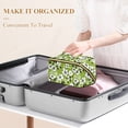thumbnail image 3 of FORMRS Makeup Bag Travel Cosmetic Organizer for Women Fold Flat Zipper Pouch with Handle, Retro Floral, 3 of 8