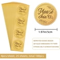 thumbnail image 2 of 2 Gold Foil Sticker Please Join Us 100pcs Certificate Seals Gold Embossed Round Embossed Foil Seal Stickers, 2 of 9