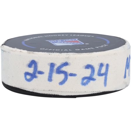 Juraj Slafkovsky Montreal Canadiens Game-Used Goal Puck from February 15, 2024 vs. New York Rangers - Fanatics Authentic Certified