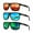 (3 Packs) Green/Ice Blue/Red, variant on Sunglasses Men Polarized Mens Sport Sunglasses UV Protection Unisex Lightweight Driving Golf