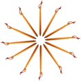 thumbnail image 3 of Juego de 12 estacas para tiendas de campaña All one tech 7075, aluminio, 18 cm, color naranja, 3 of 6
