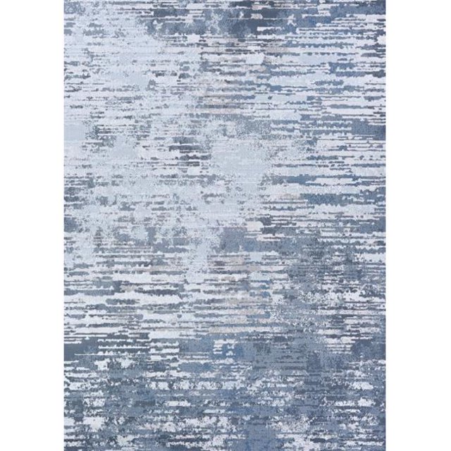 Couristan 51450515066096T 6 ft. 6 in. x 9 ft. 6 in. Serenity Cryptic Power Loomed Rectangle Area Rug - Gray & Opal
