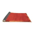 thumbnail image 2 of Ahgly Company Indoor Square Abstract Orange Modern Area Rugs, 4' Square, 2 of 4