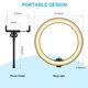thumbnail image 4 of Kit de anillo de luz de 10" - Anillo de luz LED regulable para selfies con soporte para teléfono Con trípode y control remoto jinwen Clip para teléfono Selfie Ring Light, 4 of 8