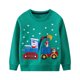 thumbnail image 3 of Little maven 2024 Otoño Verde Bebé Niños Ropa para Niños Ropa para Niños Bordado Dibujos Animados Excavadora Santa Claus Sudaderas, 3 of 5