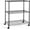 Black, variant on 3-Shelf Wire Storage Shelves with Wheels,Adjustable Storage Units,Steel Organizer Wire Rack,Black