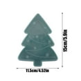 thumbnail image 3 of Christmas Serving Tray Cute Snowman Snowflake Tree Plastic Storage Container with Lid Xmas Platters Snack Serving Tray for Snack Green 5.9 In, 3 of 5