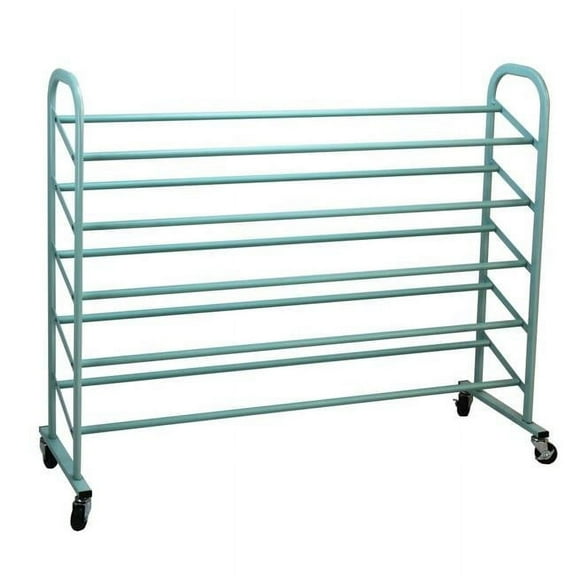 Oceanstar  5-Tier Metal Shoe Rack - Turquoise - 11 lbs