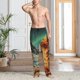 thumbnail image 2 of Fotbe Space Adventurer Cat Pantalones de Pijama para Hombre, Pantalones de Dormir, Pantalones de Casa con Cintura Ajustable y Bolsillos-3X-Large, 2 of 6