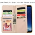 thumbnail image 2 of Wallet Case for Samsung Galaxy S10+ S10 Plus,Magnetic Handbag Zipper Pocket PU Leather Flip with 9 Card Slots and Wrist Strap Folio TPU Stand Case for Samsung Galaxy S10+ S10 Plus - Gold, 2 of 14