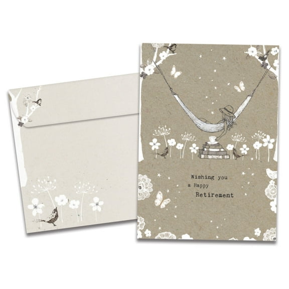 Tree-Free Greetings Retirement Greeting Card, 100% Recycled Paper, 5x7, Happy Retirement (GO60971)