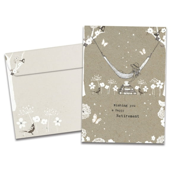 Tree-Free Greetings Retirement Greeting Card,Eco Friendly,Made in USA,100% Recycled Paper,5"x7", Happy Retirement (GO60971)