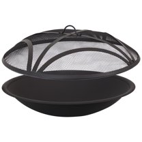 Sunnydaze Classic Elegance 23" Round Wood-Burning Black Finish Steel Replacement Fire Pit Bowl