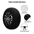 thumbnail image 2 of Fuzoiu Shells and Seaweed Print Universal Spare Tire Cover with Buckle Strap, Waterproof Wheel Covers for Jeep, Trailer, RV, Truck and All Car-15 inch, 2 of 6