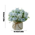 thumbnail image 3 of Gmogad 7.2" Artificial Silk Flower Bouquet in Ceramic Vase Fake Floral Arrangement for Home Office Wedding Party Table Centerpiece, 3 of 6
