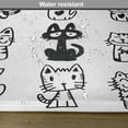 thumbnail image 6 of Ambesonne Sketchy Place Mats Set of 4, Cats with Happy Faces, Standard Size, Black White, 6 of 6