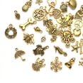 thumbnail image 4 of 100 piezas al por mayor lotes a granel de oro colgantes tibetanos antiguos de oro mezclados DIY para pulsera collar fabricación de joyas y manualidades, 4 of 5