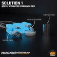 thumbnail image 4 of CordBrick Glowing Silicone + Steel Weighted Cable Holder for Nighstand, Cord Wrap for Travel, Unique iPhone Accessory. Small Graduation Gift for High Schoolers. Gadget for Teens. Orange Glow, 4 of 7