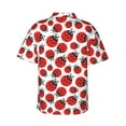 thumbnail image 3 of Daiia Cartoon Ladybug Hawaiian Shirt for Men Gentle Cotton Regular Short Sleeve Casual-Medium, 3 of 9