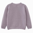 thumbnail image 5 of Gibobby Sweater Unisex Boys Girls Back to School Button-Up Basic Crew Neck Solid Cardigan 1t 2t 3t 4t 5t Toddler Cotton Knit Sweater(3-4 Years,Purple), 5 of 5