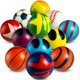 thumbnail image 1 of Stress Balls Bedwina Mini, paquete de 50 unidades, 5 cm, espuma suave variada, 1 of 8