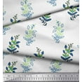 thumbnail image 3 of Soimoi Poly Georgette Fabric Leaves & Floral Block Print Fabric by Yard 52 Inch Wide, 3 of 3