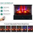 thumbnail image 3 of Dextrus 70" TV Stand with Pull-Out Electric Fireplace, Elegant Walnut LED Entertainment Center for Screens up to 80 Inches, Farmhouse Style TV Cabinet with Storage and Fireplace, 3 of 8