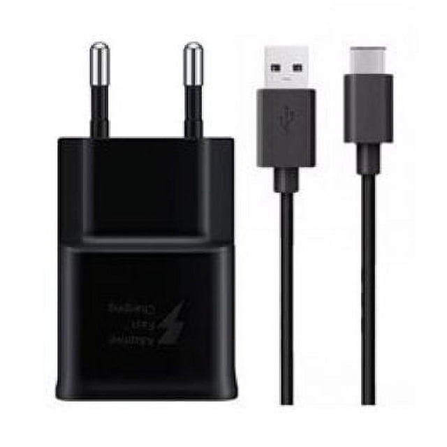 Cargador para Samsung Galaxy S8 Quick Charge Afc 2a Negro + Cable 120cm Tipo C