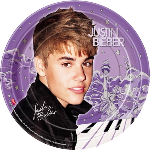 Justin Bieber New Small Paper Plates 8ct Walmart Com Walmart Com