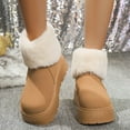 thumbnail image 4 of YLYL Women's Platform Mid Calf Snow Boots Round Toe Suede Fur Lined Comfortable Fashion Outdoor Winter Warm Boots, 4 of 9