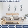 thumbnail image 4 of Sekonow 3 Pieces Metal Flowers Wall Art, Rustic Farmhouse Minimalist Floral Vase Wall Decor for Bathroom Living Room Bedroom Dining Room Kitchen Home Office, Blue, 4 of 7
