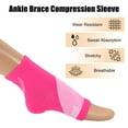 thumbnail image 5 of Unique Bargains 1 Pair Ankle Support Braces Adjustable Breathable Ankle Wrap Brace for Sports Running Rose Red Size M, 5 of 6
