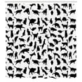 thumbnail image 3 of Ambesonne Cat Lover Shower Curtain, Silhouettes in Black, 69"Wx75"L, Black White, 3 of 3