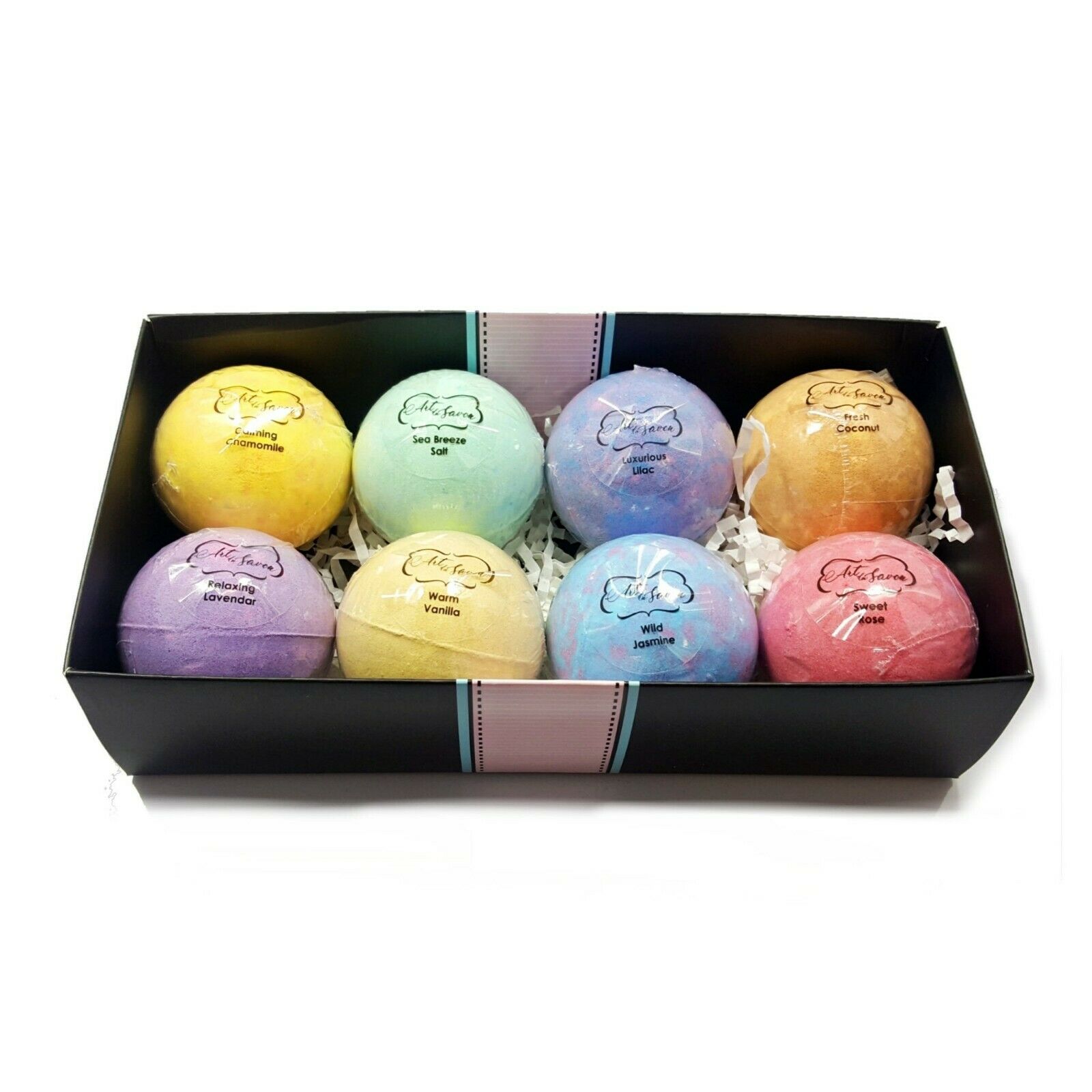 ISO Beauty Presents Art Du Savon 8pc Bath Bomb Luxury Gift Set Soothe Your Stressed Body and Mind While The Bath Bombs Releasing Bursts Of Uplifting Fragrance While Conditioning Skin With Shea Butter - image 2 of 2