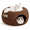 Brown-Large, variant on Peekaboo Cat Cave Donut Bed, Light Gray + Dark Gray, Large, For Multiple Cats Up To 45 Lbs
