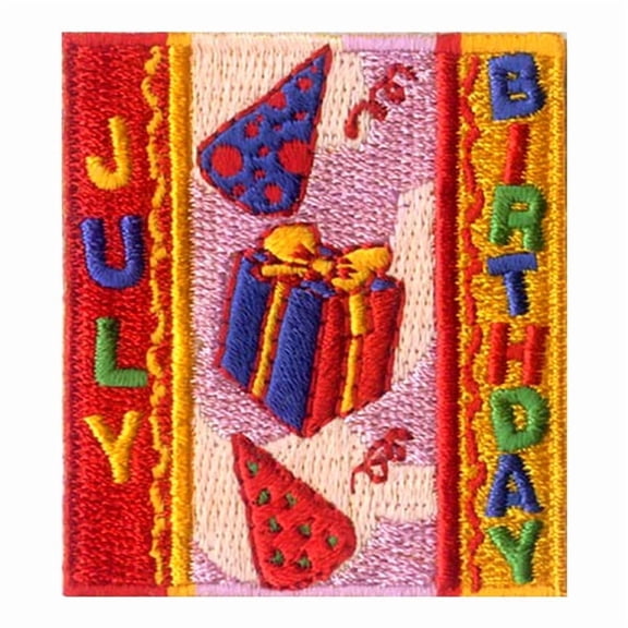 12 pieces 2" Custom Activity Scouts Applique Fun Patches - July Birthday Patch